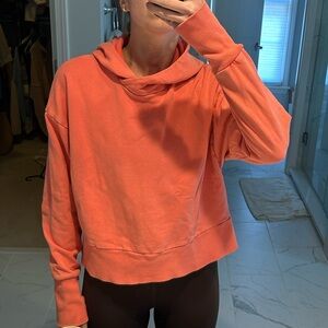 Cropped Orange/Pink Hoodie